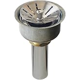 Elkay LKPD1 Perfect Drain Fitting with Type 304 Stainless Steel Body and Strainer