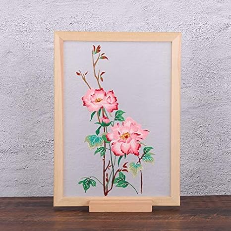 Amazon Co Jp 木製フレーム針仕事クロスステッチ刺繍花柄の手作りクラフトホームデコレーションスイングでdiy中国刺繍キット Color 10 Size Wooden Frame Kits ホーム キッチン