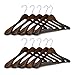 JS Hangerpiece 12 Gugertree Wooden Extra-Wide Shoulder Suit Coat Hangers Retro Black Finish