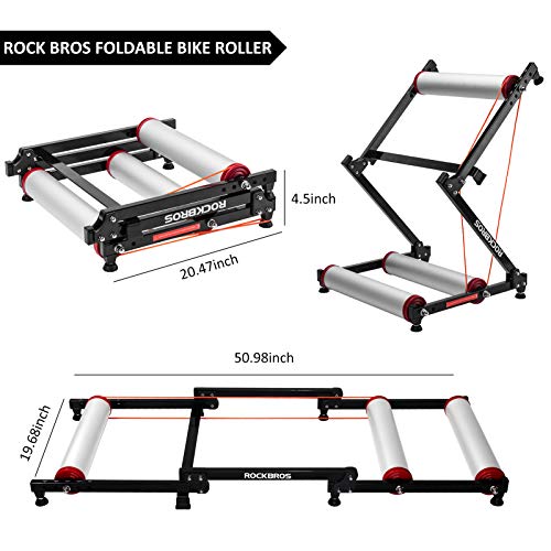 ROCKBROS Bike Rollers Adjustable Bike Trainer Stand Foldable Indoor