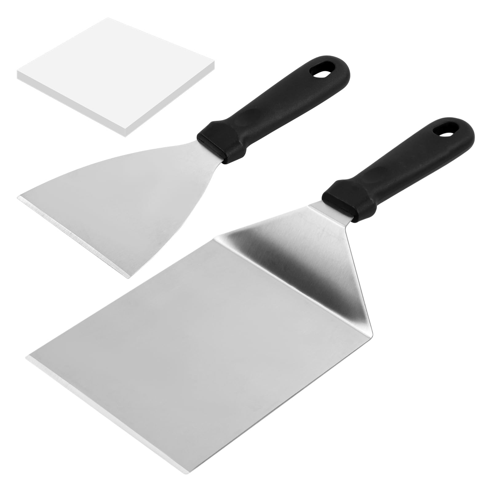 Spatula Set, BBQ Grill Tool Set, Stainless Steel Handle, Griddle Accessories kit, Outdoor Camping Heavy Duty Stainless Steel Spatulas Barbecue Tools Set Cooking Utensils Set, Great for BBQ Camping