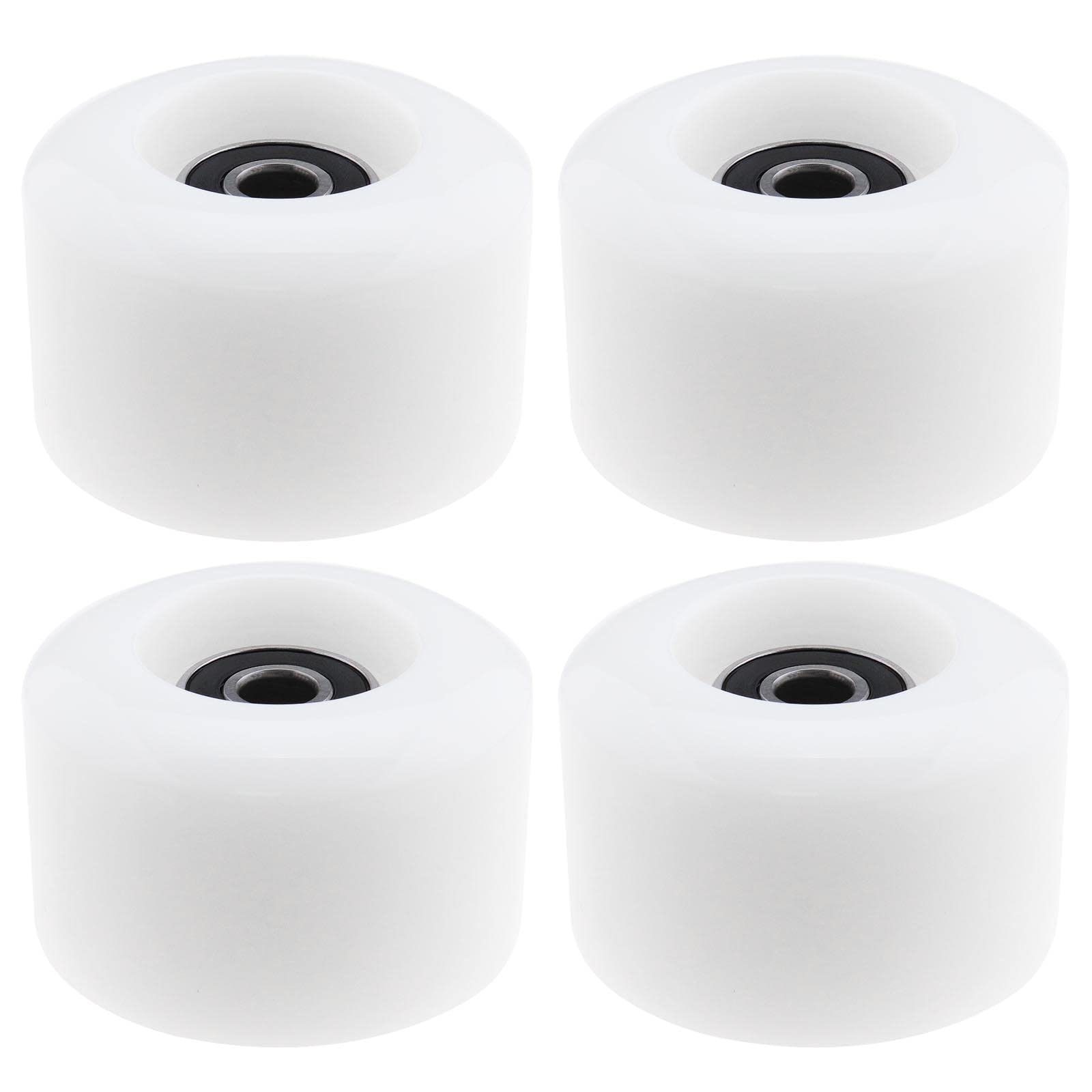 The Lord of the Tools 4PCS Roller Skates Wheels 54mm Diameter 80A Hardness Quad Skates Rechange Wheels with ABEC-9 608RS Bearings Replacement Wheels White
