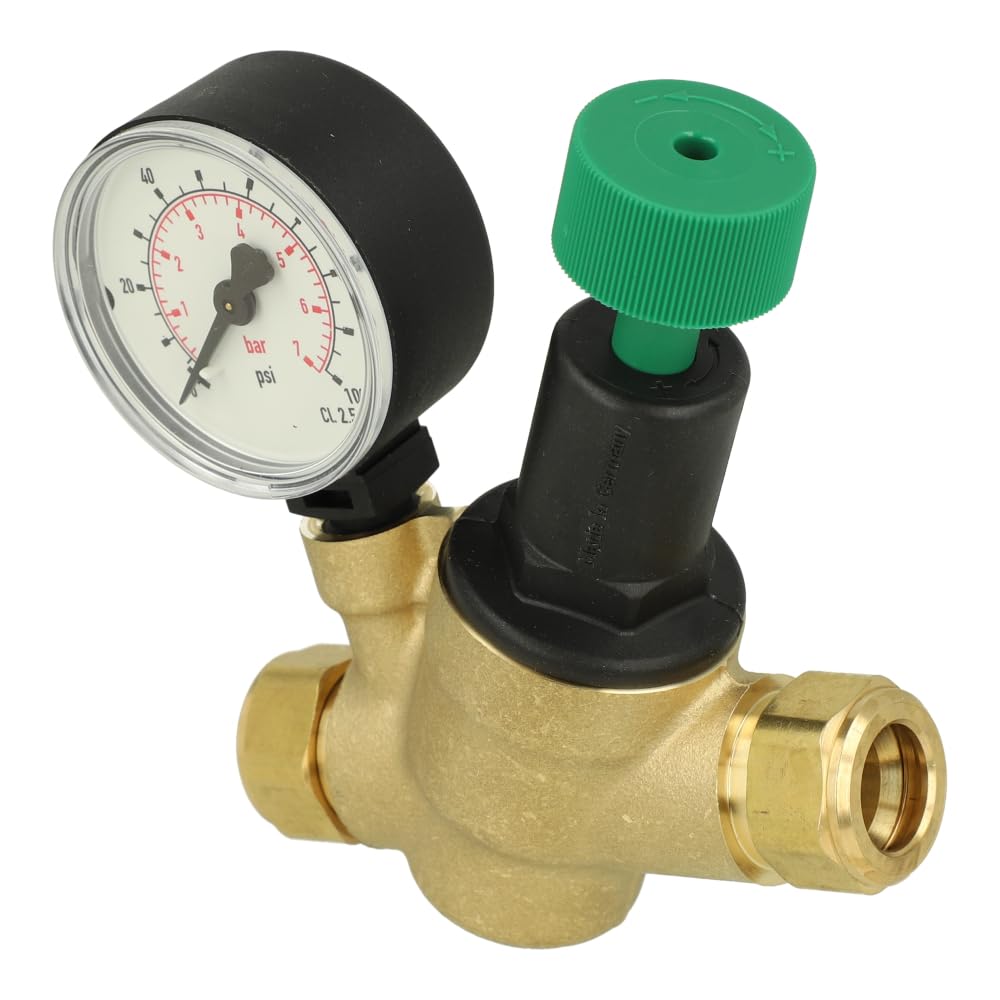 Honeywell D04FM-1/2ZGC Pressure Reducing Valve, Gold 15mm