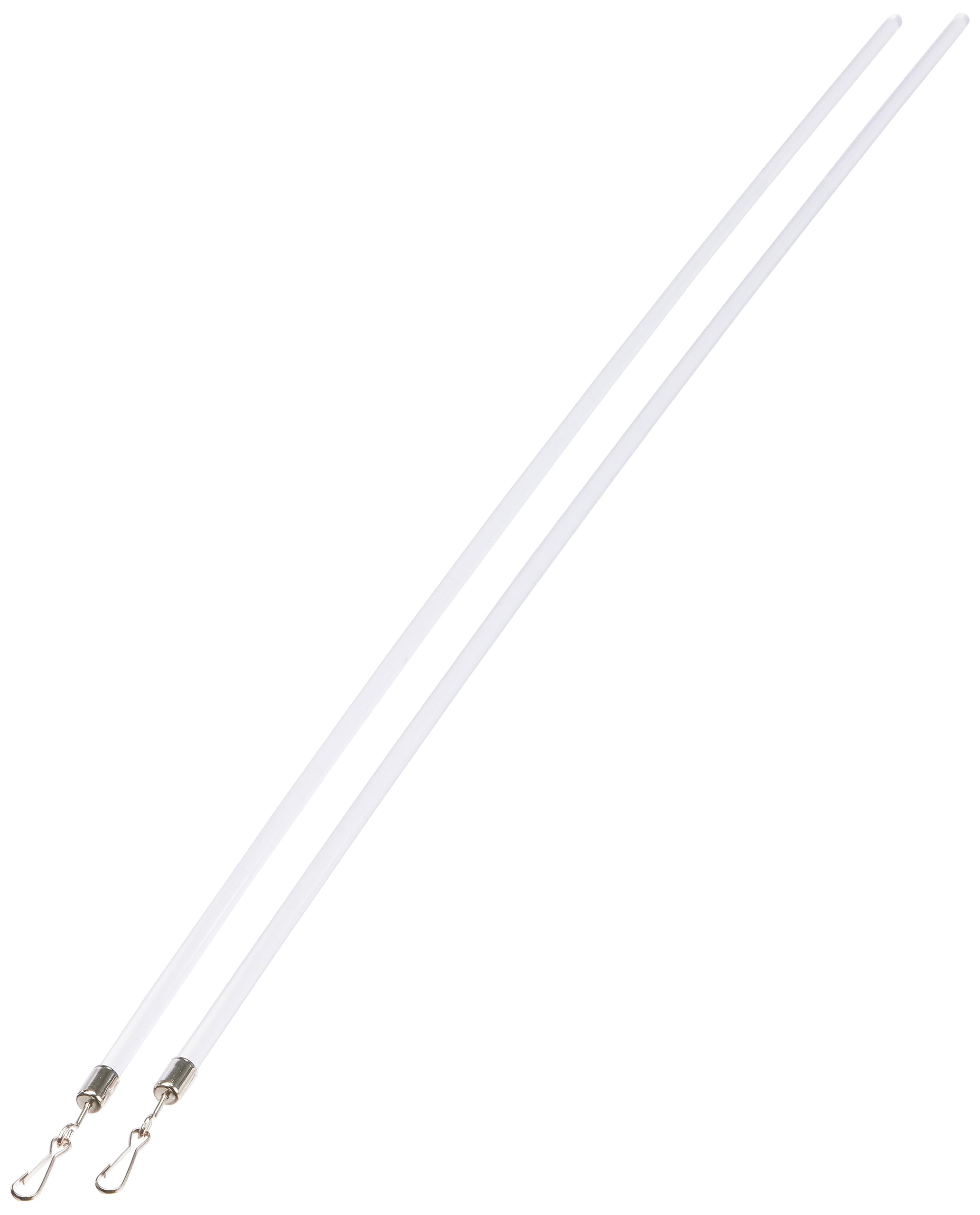 Gardinia Draw Rod For Curtains And Drapes, Includes Metal Hooks, 2-Pack, Length 100 cm, Plastic, Transparent, 251