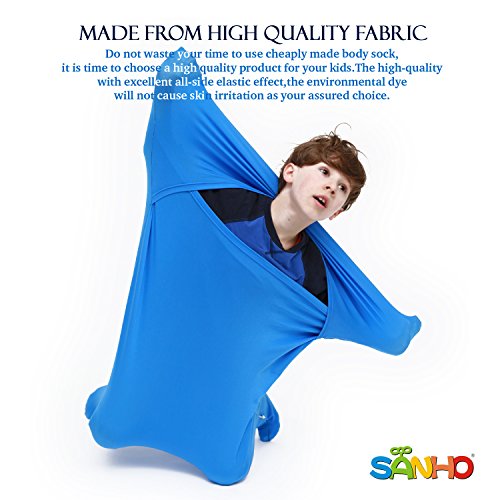 Sanho Premium Sensory Sock, Updated Version, Medium, 50" L x 24" W, Good for height:47"- 63" Blue