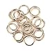 20 Pcs Round Carabiner Gate O Spring Loaded Gate Clips Hook Key Ring Buckle (Gold)