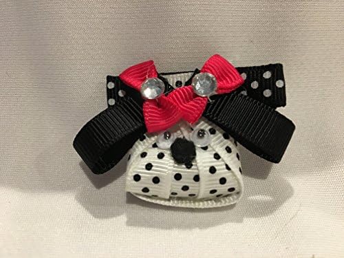 Puppy Hair Clip, Dog Hair Clip, Ribbon Sculpture, Girls Hair Accessory, Preppy Gifts, Puppy Love
