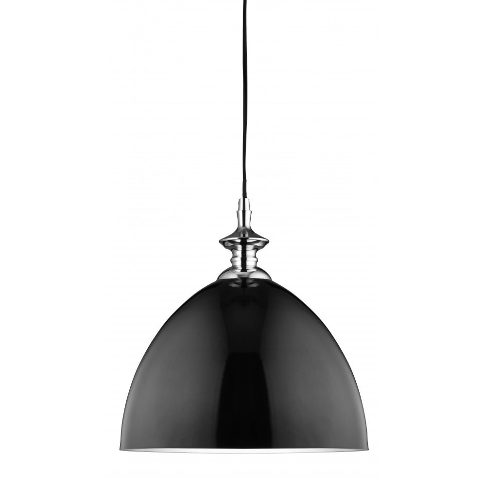 Searchlight 9216BK Black dome pendant light Amazon.co.uk Kitchen & Home