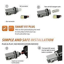 ADIIL 4PCS Front and Rear Bumper Sidemarkers Lamps