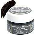 Rustic Art Organic Geranium Charcoal Face Wash Concentrate for Cleansing, Removes Dirt | Oily Skin Type | 50gm
