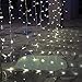 LEORX 300 LED Curtain Lights, 8 Modes Curtain Fairy Lights for New Year Wedding Party Bedroom Garden Patio Outdoor Indoor, White