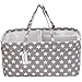 Hinwo Baby Diaper Caddy 3-Compartment Infant Nursery Tote Storage Bin Portable Car Organizer Newborn Shower Gift Basket with Detachable Divider and 10 Invisible Pockets for Diapers & Wipes (Grey Star)