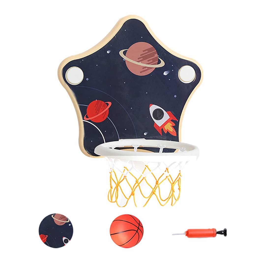 YHomU Kids Basketball Hoop Set Indoor Creative Suction Cup Foldable