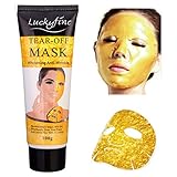 LuckyFine Gold Collagen Facial Mask Anti-Acne Clear Blackhead Acne Anti Aging Whitening Wrinkle Lifting Peel Off Masks Face Care