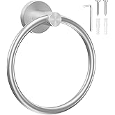 SetSail Towel Holder for Bathroom Wall Silver Towel Ring Stainless Steel Hand Towel Holder Heavy Duty Towel Hanger for Bath, Kitchen Drill Hole