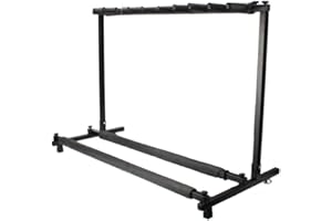 Ktaxon 3/5/7/9 Multiple Guitars Stand Display Stand Guitar & Ukulele & Bass & Banjo Holder for Band, Studio, Home (Square-9 Holder)