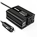 SNAN 150W Car Power Inverter DC 12V to AC 110V With Dual USB Ports for Laptop, Tablets and More