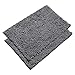 Vdomus Absorbent Microfiber Bath Mat Soft Shaggy Bathroom Mats Shower Rugs (Grey)