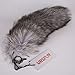 URSFUR Silver Blue Fox Tail Fur Keychain Bag Charm Pendant