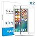 DIGITWHALE 2-Pack iPhone 6 6s Screen Protector, 3D Full Curve Soft Edge 0.2mm Tempered Glass Screen Protector for iPhone 6 4.7'' and iphone 6s 4.7