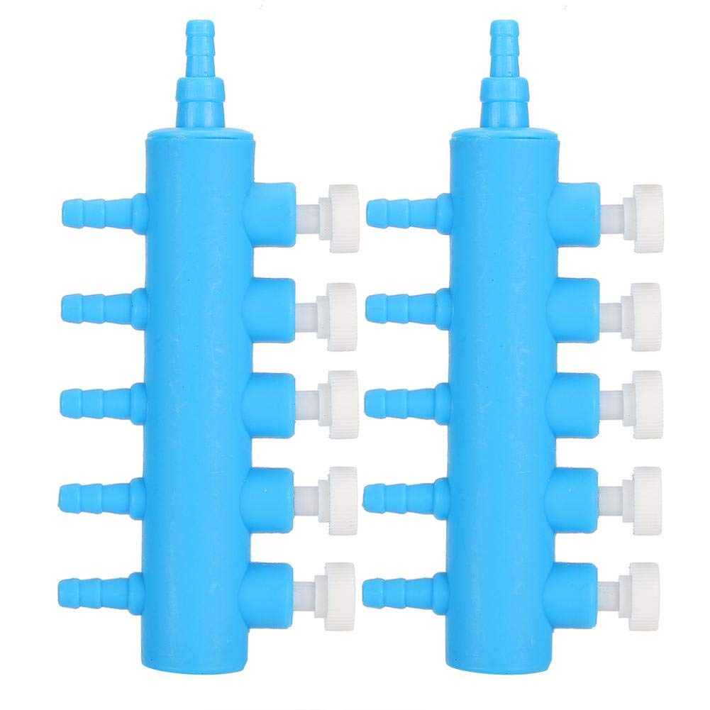 2 Pcs Fish Tank Air Splitter, Adjustable Air Pipe Distributor Aquarium Oxygen Pump Adapter Connectors for Fish Tank Pumps Aquarium Accessory(#4)