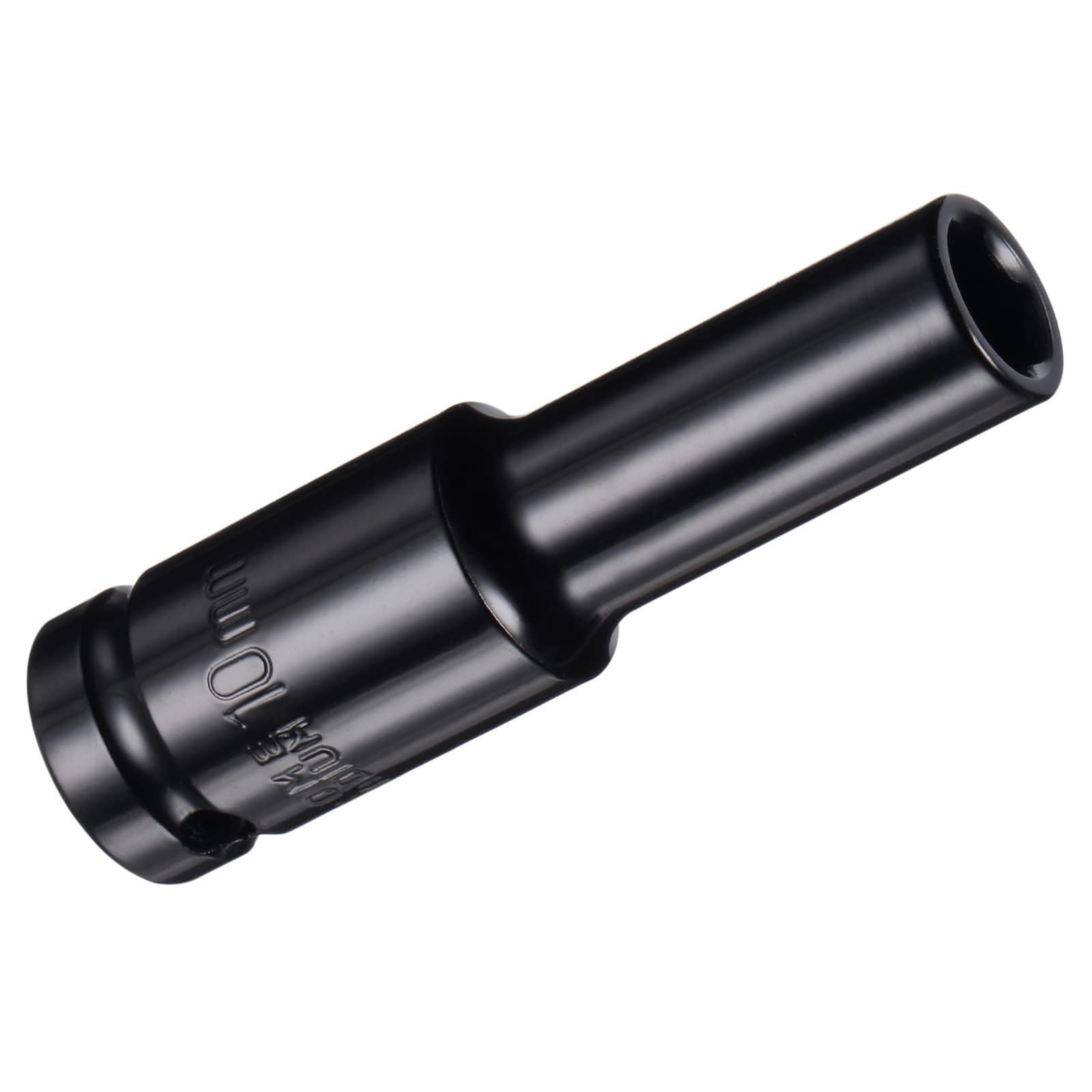Unifizz 1/2 Inch Drive - 10mm Deep Impact Socket with 6 Point Design, Heat-Treated Cr-V Steel 78mm Length, Metric Sizes