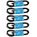 MCSPROAUDIO 110 ohm 3 Pin DMX Lighting Cable (15 ft, 5 Cable Pack)