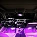 Thunder 12V 43 LED Car Interior Decorative Atmosphere Neon Light Lamp - Best in Automotive Interior Accessories - Auto Car Floor Lights with Bright Light for All Vehicles - Single Color Pink