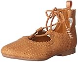 OshKosh B'Gosh Girls' Bianca Lace-up Ballet Flat, Tan, 9 M US Toddler