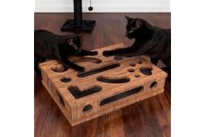 Cat Scratch Puzzle Enrichment Box, Cat Nail File Enrichment Box, Nail File Stress Free Alternative to Clippers and Grinders, 