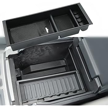 Oceson Center Console Armrest Insert Organizer ABS Tray Pallet Storage Box Container with USB Hole for Ford F150 2015 2016 2017 2018 2019