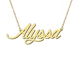 Aoloshow 18k Gold Plated Alyssa Necklace Name