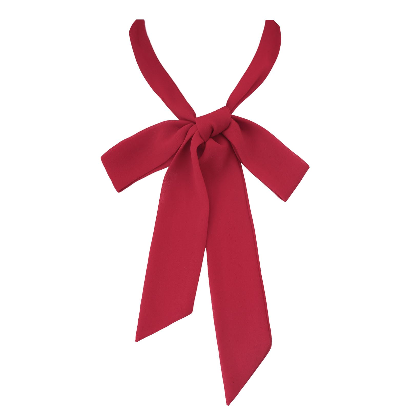 Photo 1 of Mantieqingway Bow Ties for Women/Girls, Self-tie Folding Bowties Accessory for School Uniforms Cosplay Wedding Party Gifts (Red)