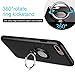 ICONFLANG iPhone 8 Plus Case, iPhone 7 Plus Case, 360 Degree Rotating Ring Kickstand Case Shockproof Impact Protection [Support Magnetic Car Mount Case] for iPhone 8 Plus / 7 Plus (2018) - Black.