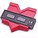 10in Contour Gauge Edge Shaping Measure Ruler Contour Duplicator for Tiling Laminate Woodworking Practical Tool (Red)