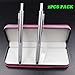 2PCS PACK 4 in 1 Multi-Function Pen 4 Colors Pen with 0.5mm Mechanical Pencil and Black/Red/Blue Ballpoint Pen in Gift Package (Silver)