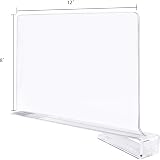 Jucoan 4 Pack Shelf Dividers Clear Acrylic Closet Organizers 30.5cm x 20cm view 4