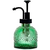 Vintage Soap Dispenser for Kitchen and Bathroom Countertop Smooth Action Pump Refillable Wash Hand Liquid Dish Detergent Shampoo Lotion Pump (Green)