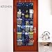Zwudy Over The Door Shoe Organizer, 24 Mesh Pockets Over The Door Organizer with 4 Hooks, 18.5 x 64 Inch Night Starry Sky Shoe Organizer for Closet