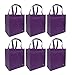 CYMA Reusable Grocery Totes, 6 Pack (Purple)
