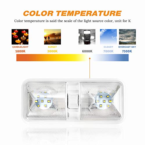 image for Auxbeam 12V Led RV Ceiling Dome Light RV Interior Lighting for Trailer