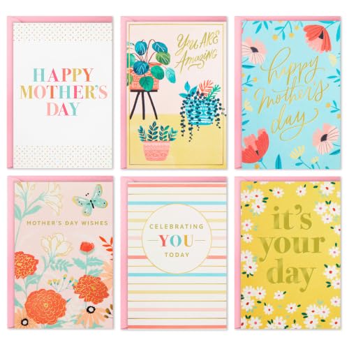 Hallmark Seleção de cartões de dia das mães, desejos de dia das mães (36 cartões com envelopes)
