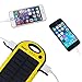 Dizaul Solar Charger, 5000mAh Portable Solar Power Bank Waterproof/Shockproof/Dustproof Dual USB Battery Bank Compatible with All Smartphones,iPhone,Samsung,Android Phones,Windows Phones,GoPro,GPS
