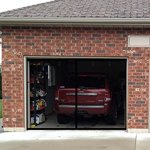 Premium Garage Door Screen for 1 Car Garage 10x8ft, Durable Heavy Duty