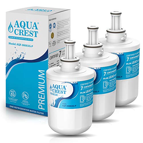 AQUACREST DA29-00003G Refrigerator Water Filter, NSF 53&42 Certified to Reduce 99% Lead, Compatible with Samsung DA29-00003G, DA29-00003B, Aqua-Pure Plus, HAFCU1 Filter (Pack of 3, Packing May Vary)