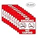No Smoking No Vaping Sticker 6 x 6