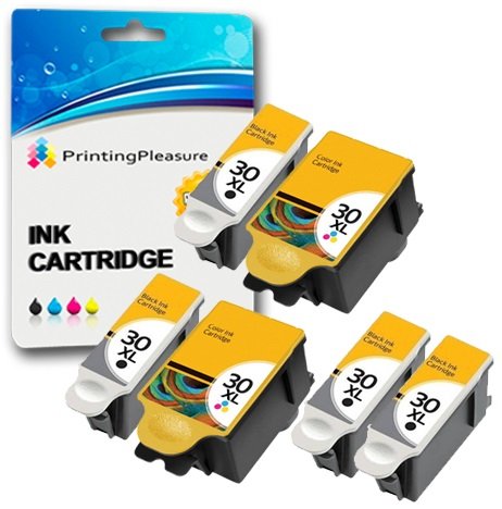 6 XL (2 SETS + 2 BLACK) Compatible 30XL Printer Ink Cartridges for Kodak ESP C100, C110, C115, C300, C310, C315, C330, C360, 1.2, 3.2, 3.2S, Office 2100, 2150, 2170 AIO, Hero 2.2, 3.1, 4.2, 5.1