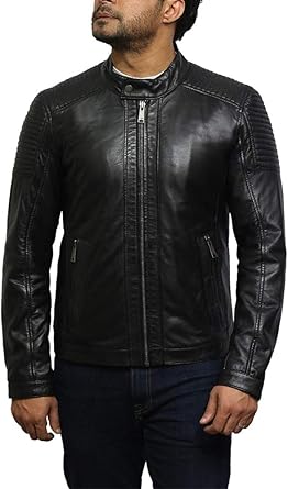 smart casual leather jacket