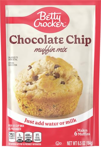 BETTY CROCKER CHOCOLATE CHIP MUFFIN MIX, 6.5 OZ