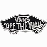 Vans off the Wall SKATEBOARD BLACK IRON ON PATCHES # WITH FREE GIFT